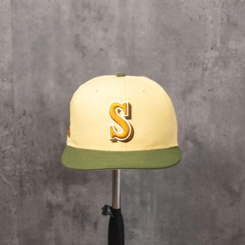 New Era Seattle Mariners "Vegas Strip 59/50 Ivory/Olive Patched 7 1/8 Fiit Hat